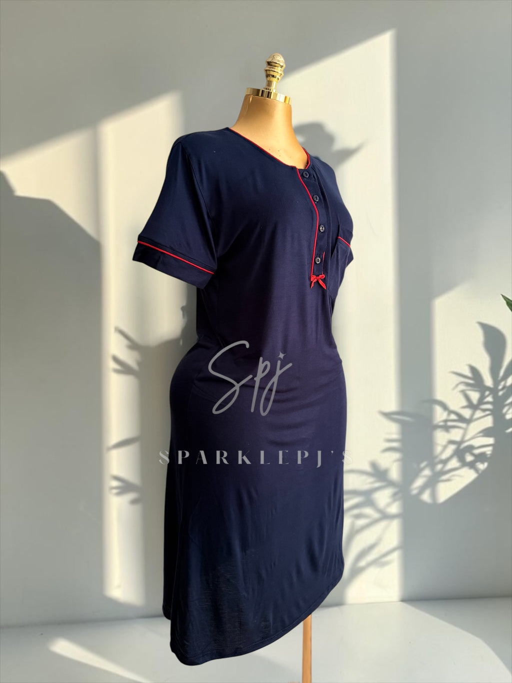 Soft Button Night Dress