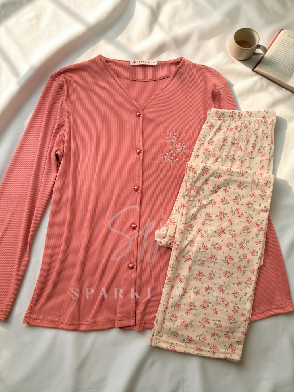 Floral Long Sleeve Pajama Set