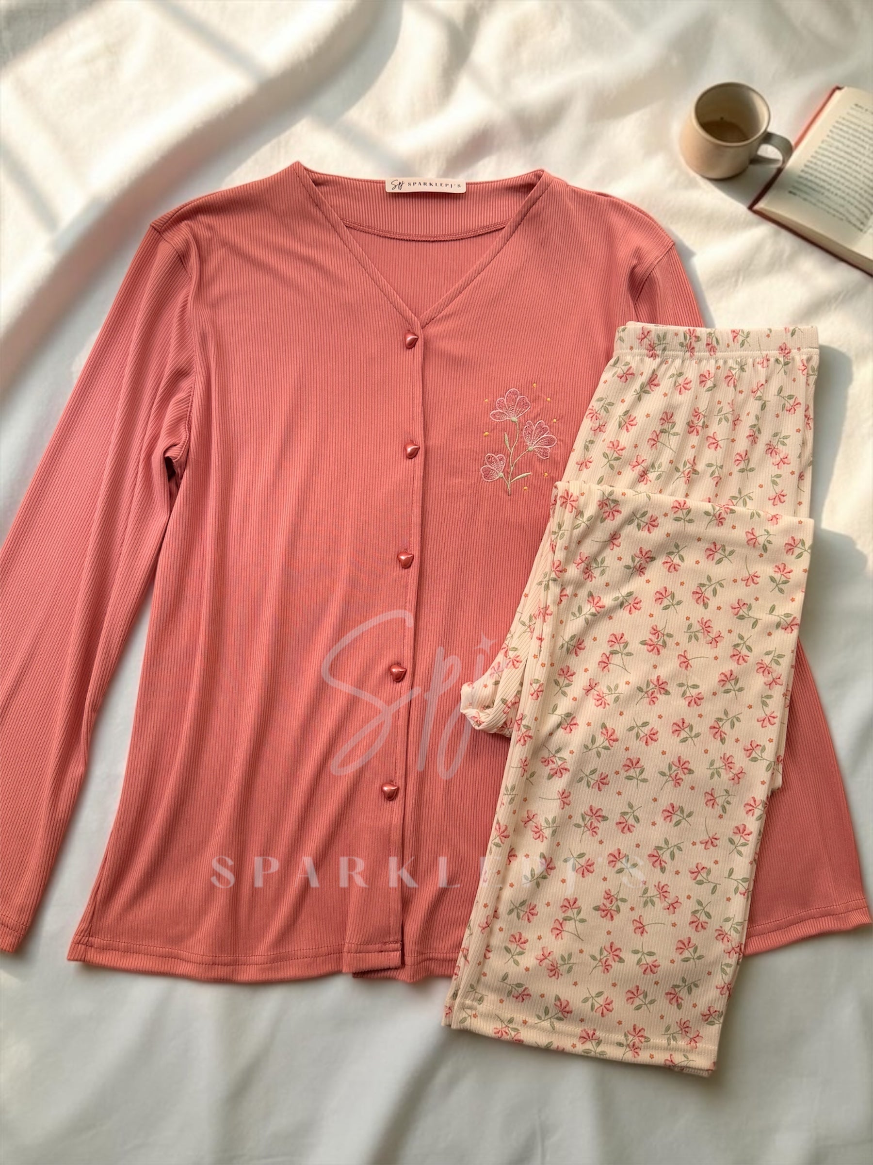 Floral Long Sleeve Pajama Set