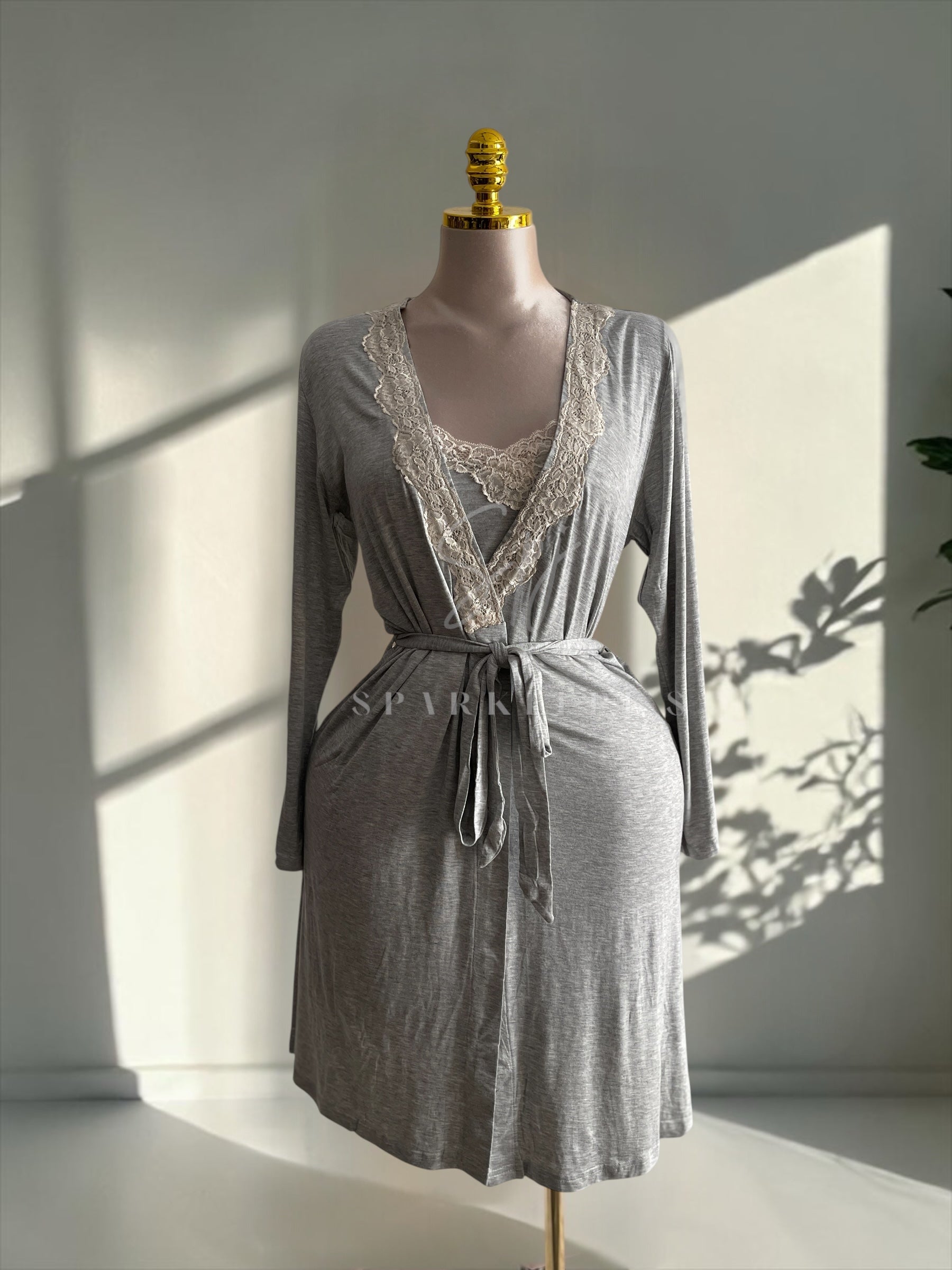 Lace Nightshirt & Robe Set