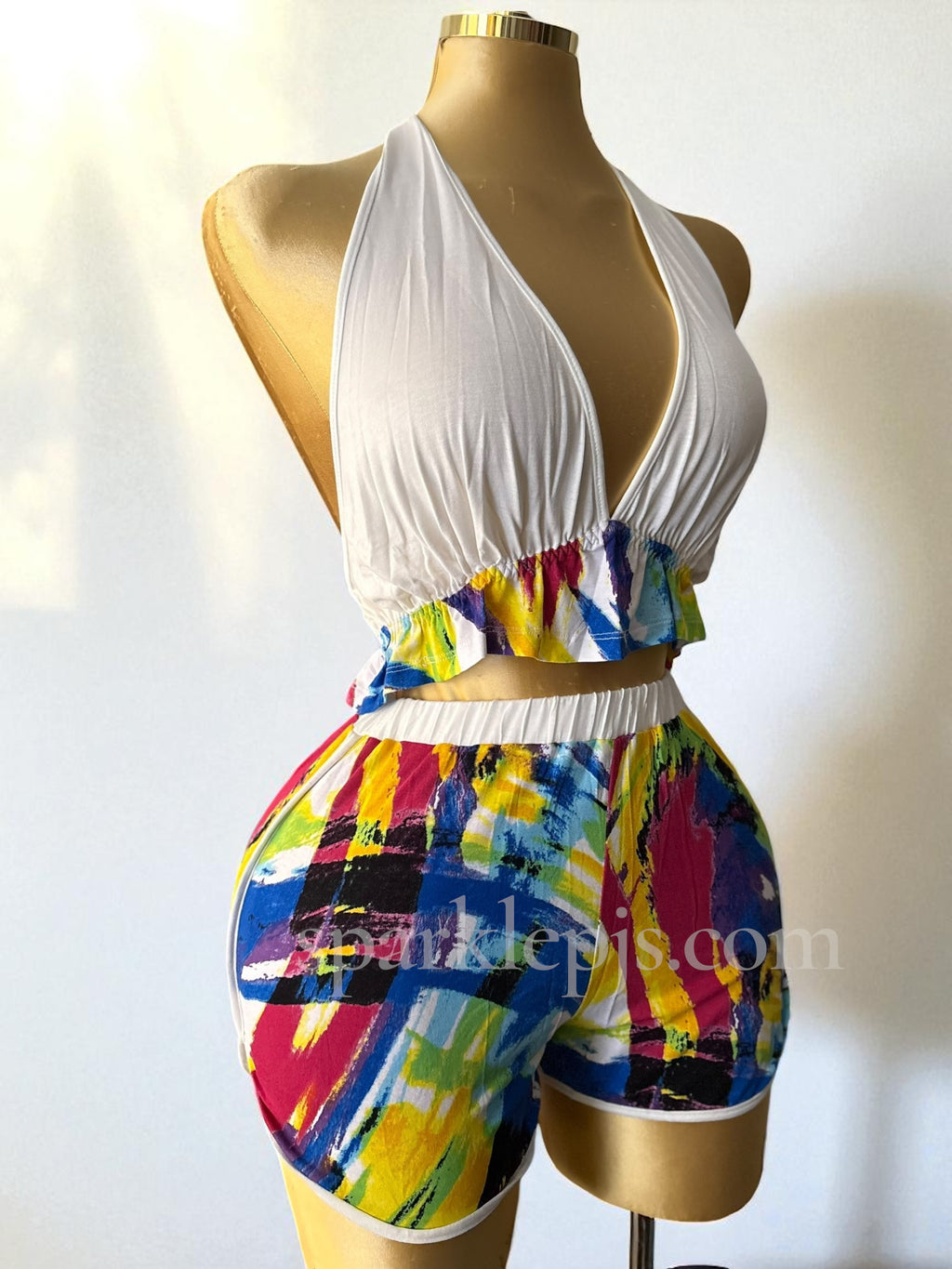 “Neon Whirl Shorts”