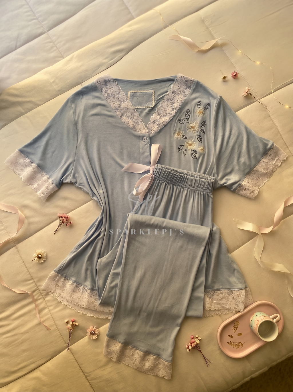 Bloom Lace Pajama Set