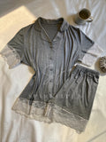 Classic Button Short Pajama Set (Short-sleeve)