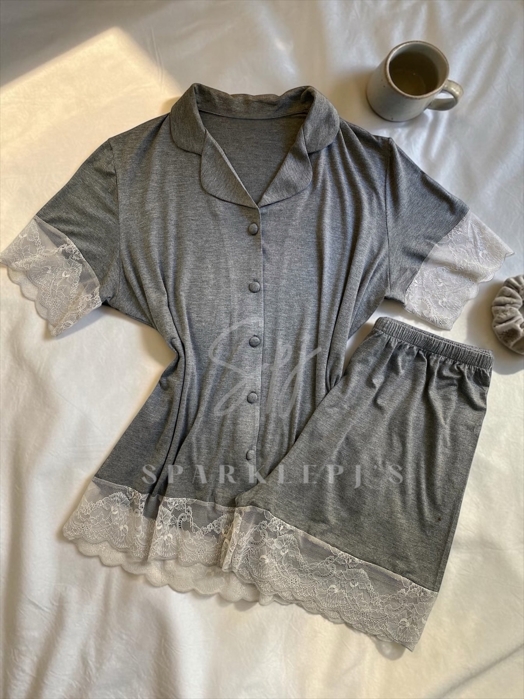 Classic Button Short Pajama Set (Short-sleeve)