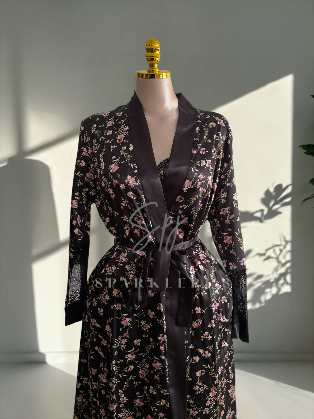 Cherry Blossom Satin Set