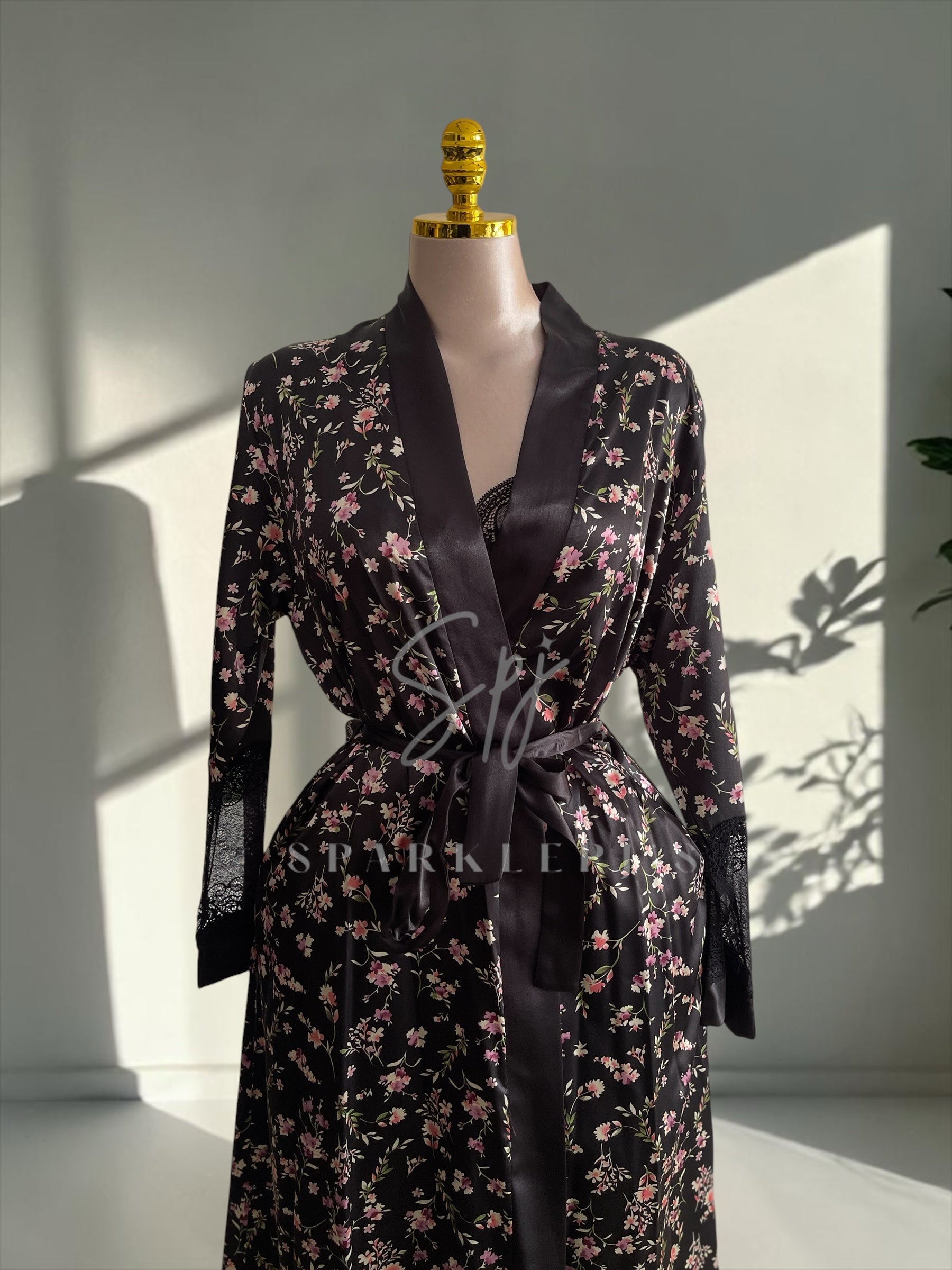 Cherry Blossom Satin Set