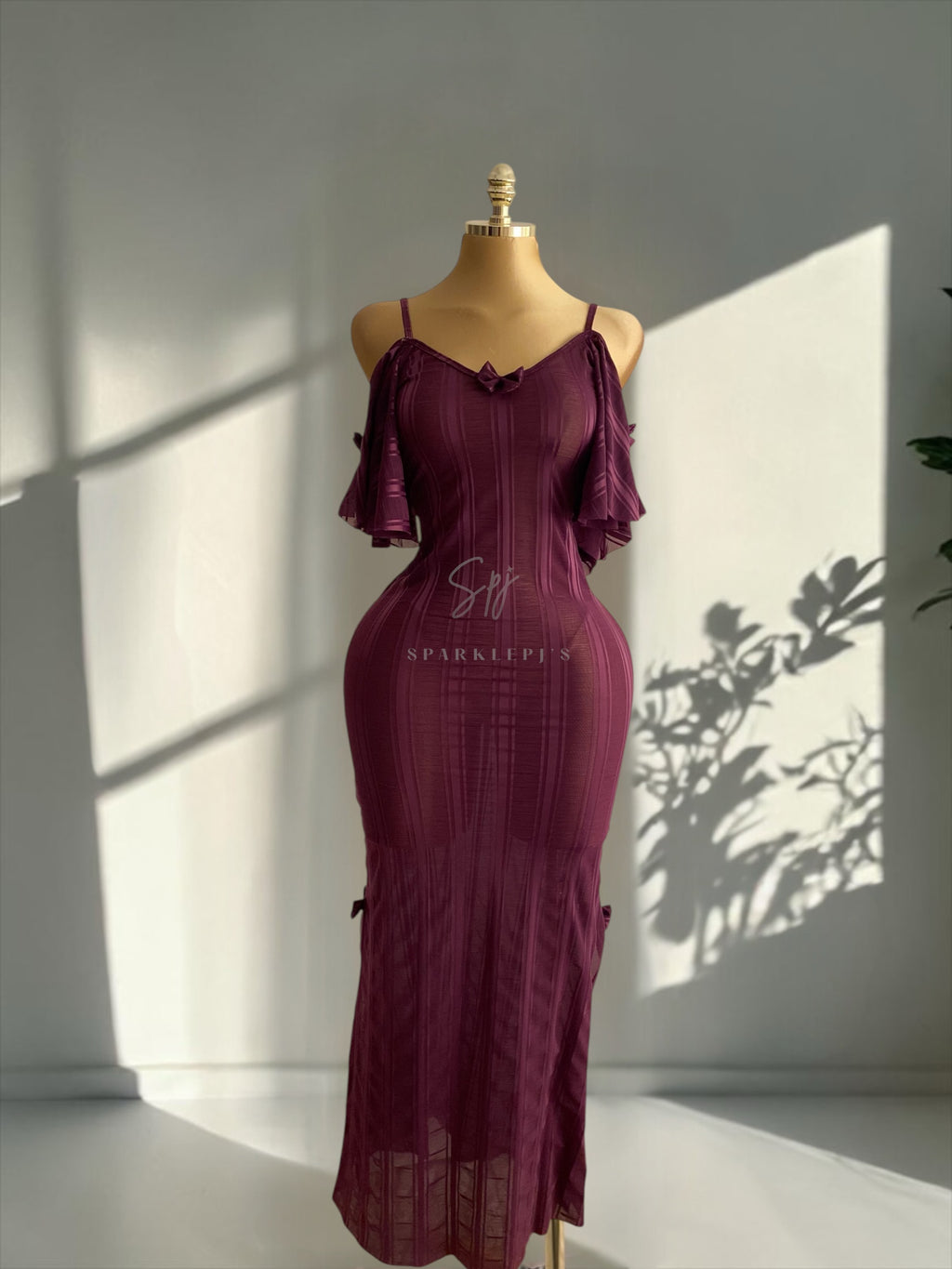 Elegant Side-Shoulder Nightdress