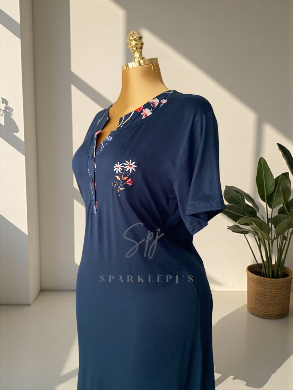 Midnight Blossom Nightdress