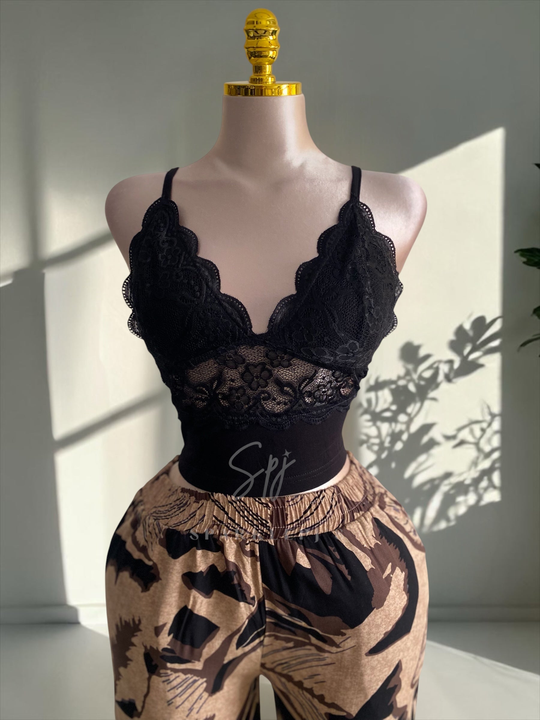 Elegant Lace Pajama Set