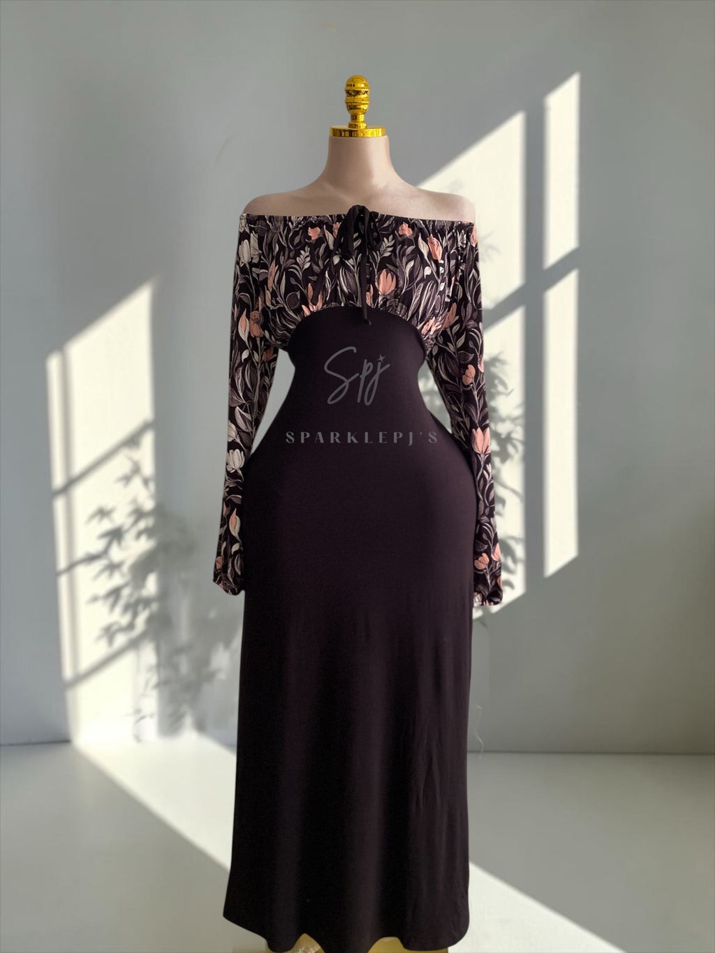 Bloom Off-Shoulder Maxi Dress