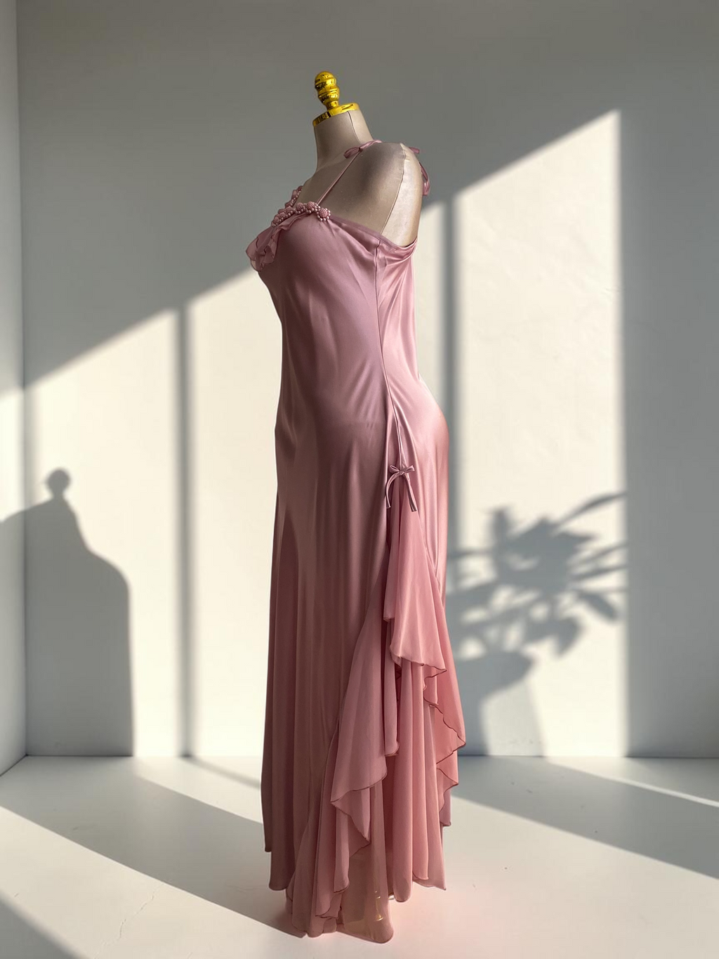 Hala Ruffle Satin Nightdress