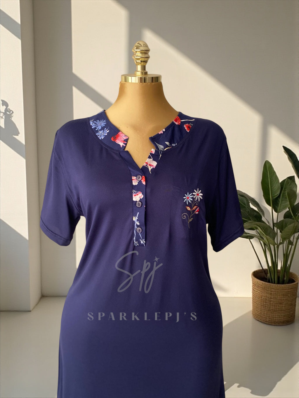 Midnight Blossom Nightdress