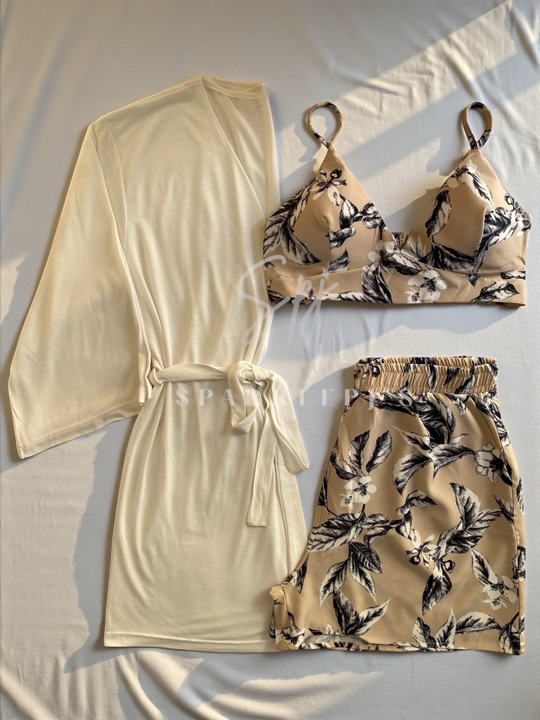 Elegant 3-Piece Homewear Set (Short)