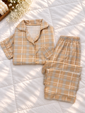 Elara Plaid Pajama Set