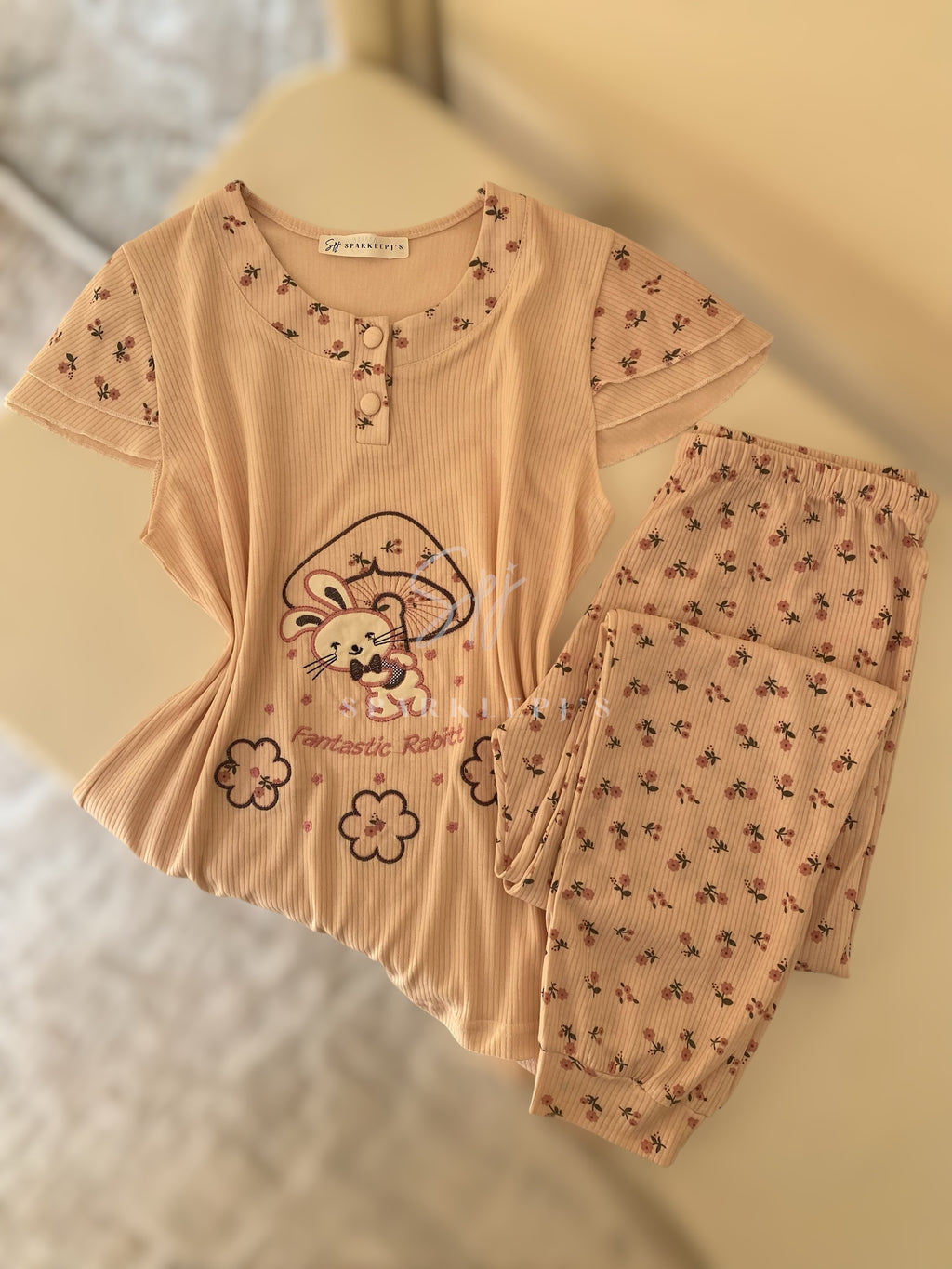 Cute Rabbit Pajama Set