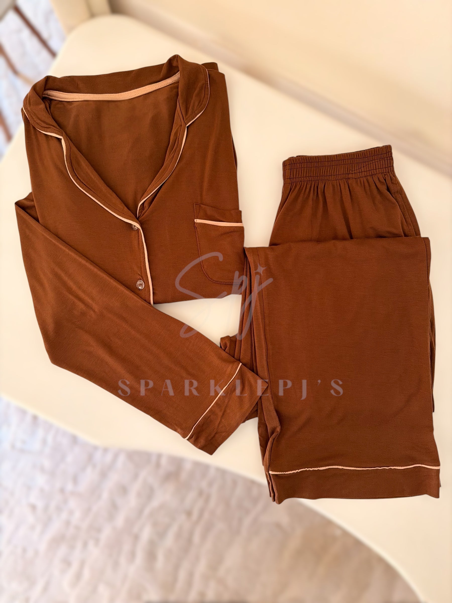 Classic Button Pajama Set (Long-Sleeve)