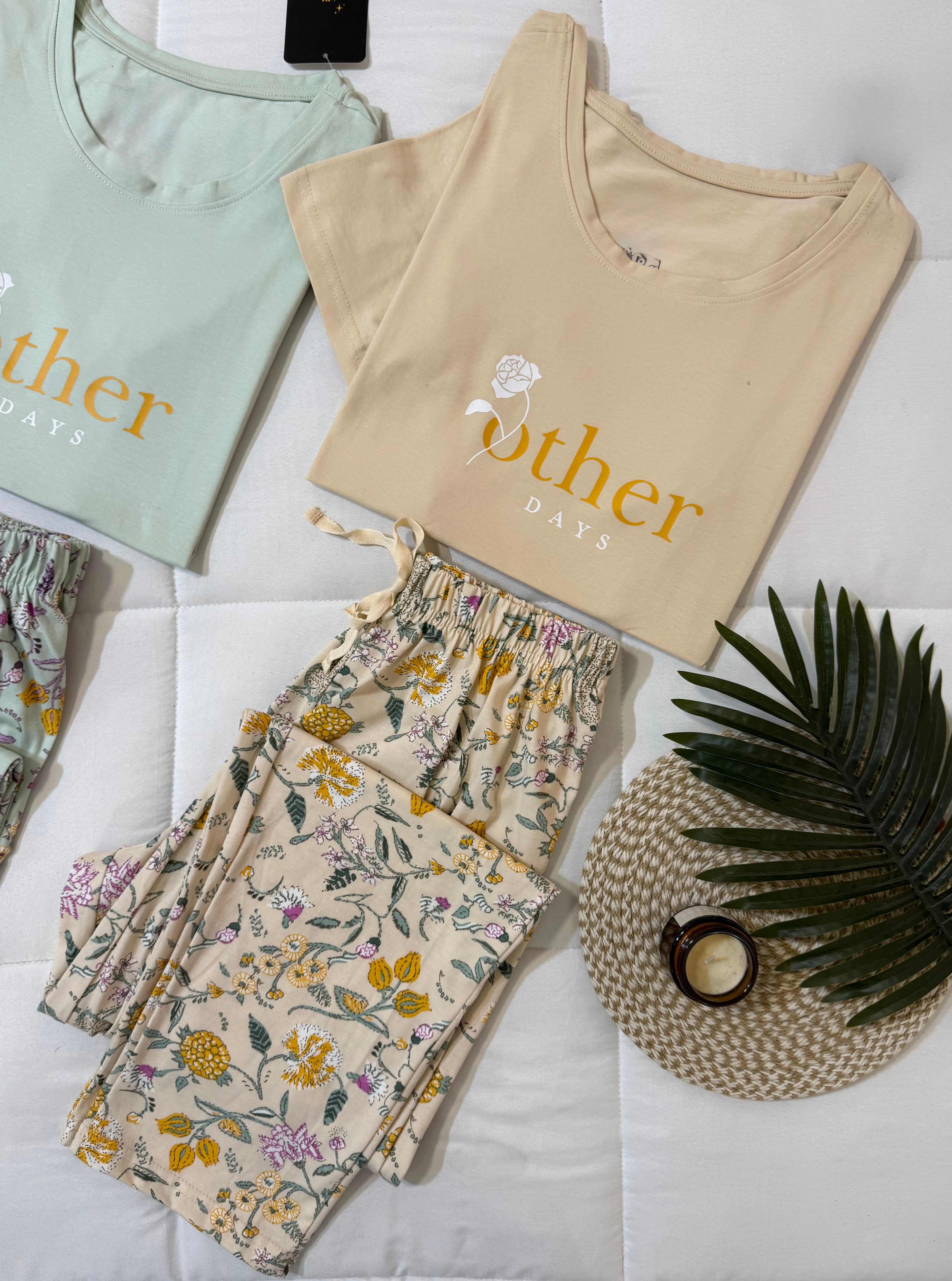 Floral short sleeves pjamas