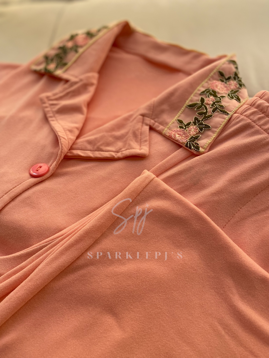 Blossom Trim Pajama Set