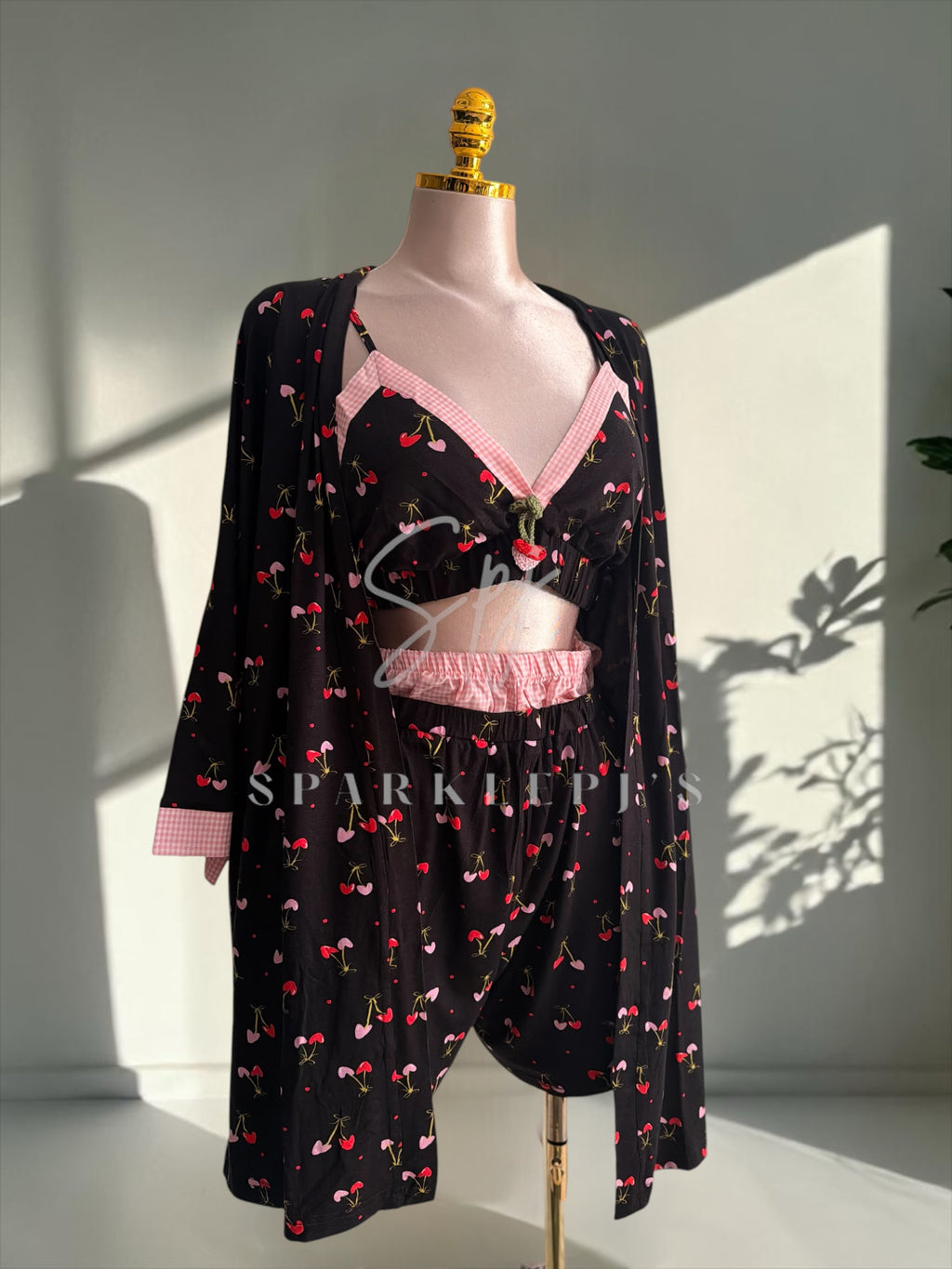Cherry 3-Piece Short Set