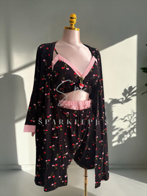 Cherry 3-Piece Short Set