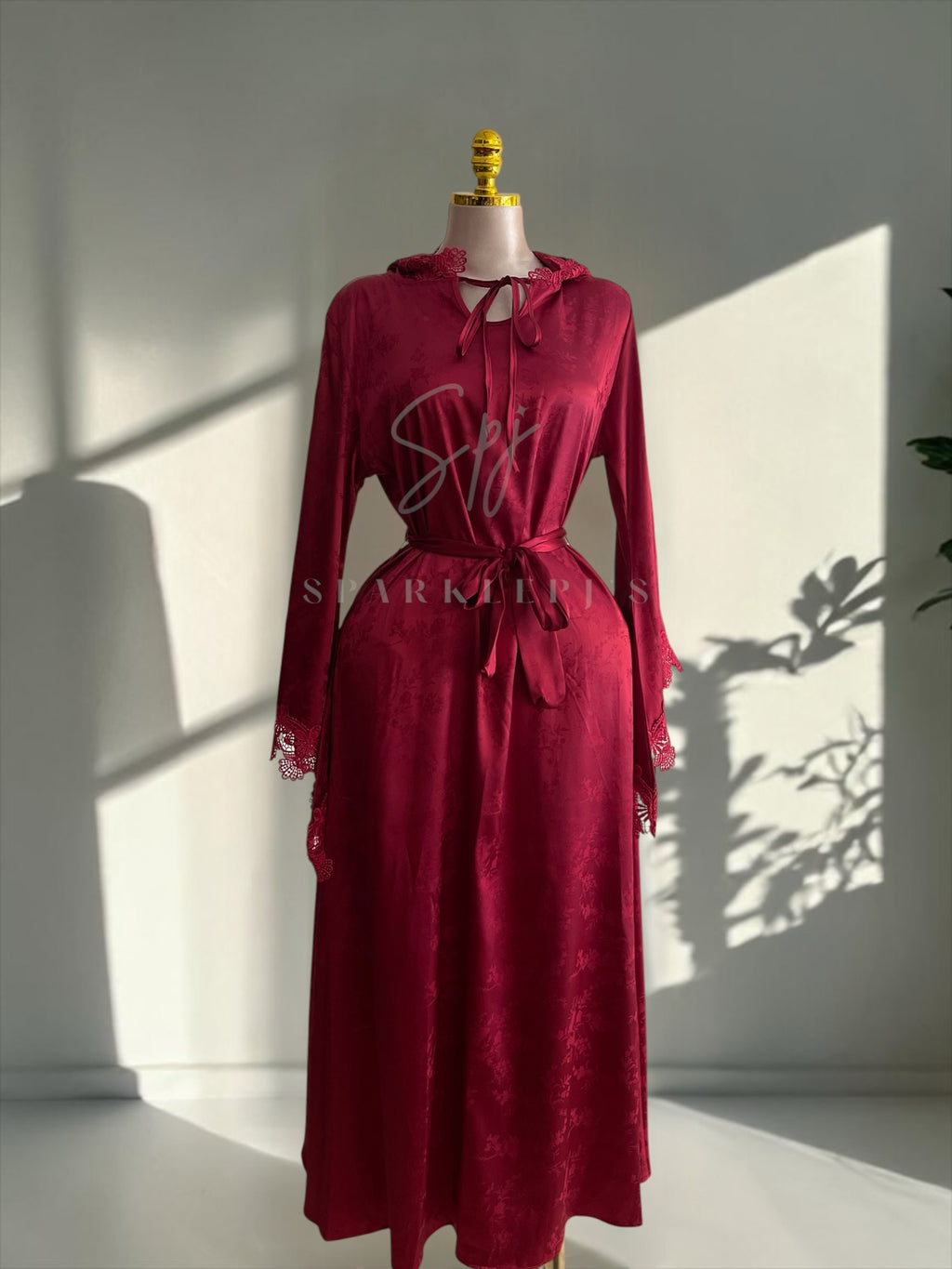 Floral Satin Lounge Abaya