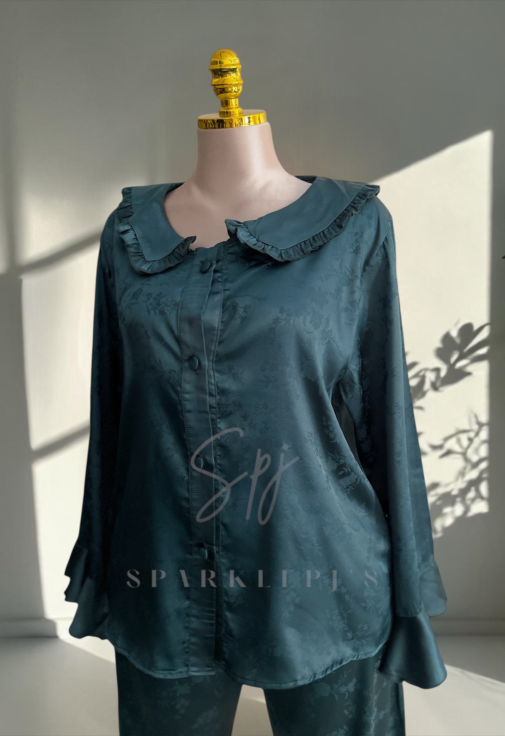 Classic Buttoned Satin Pajama