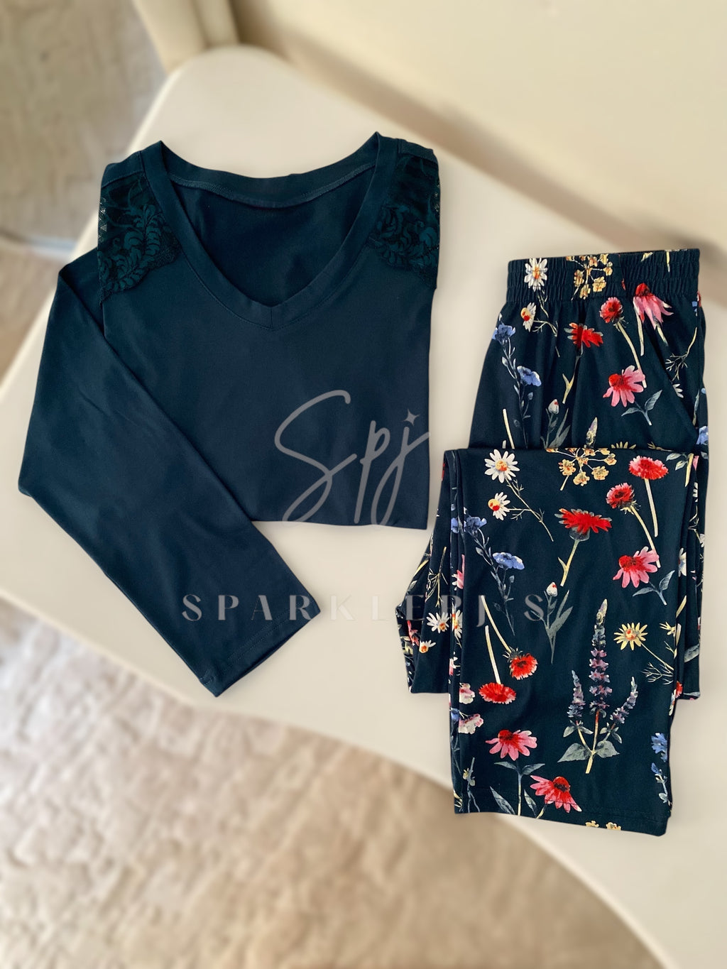 Midnight Floral Pajama Set