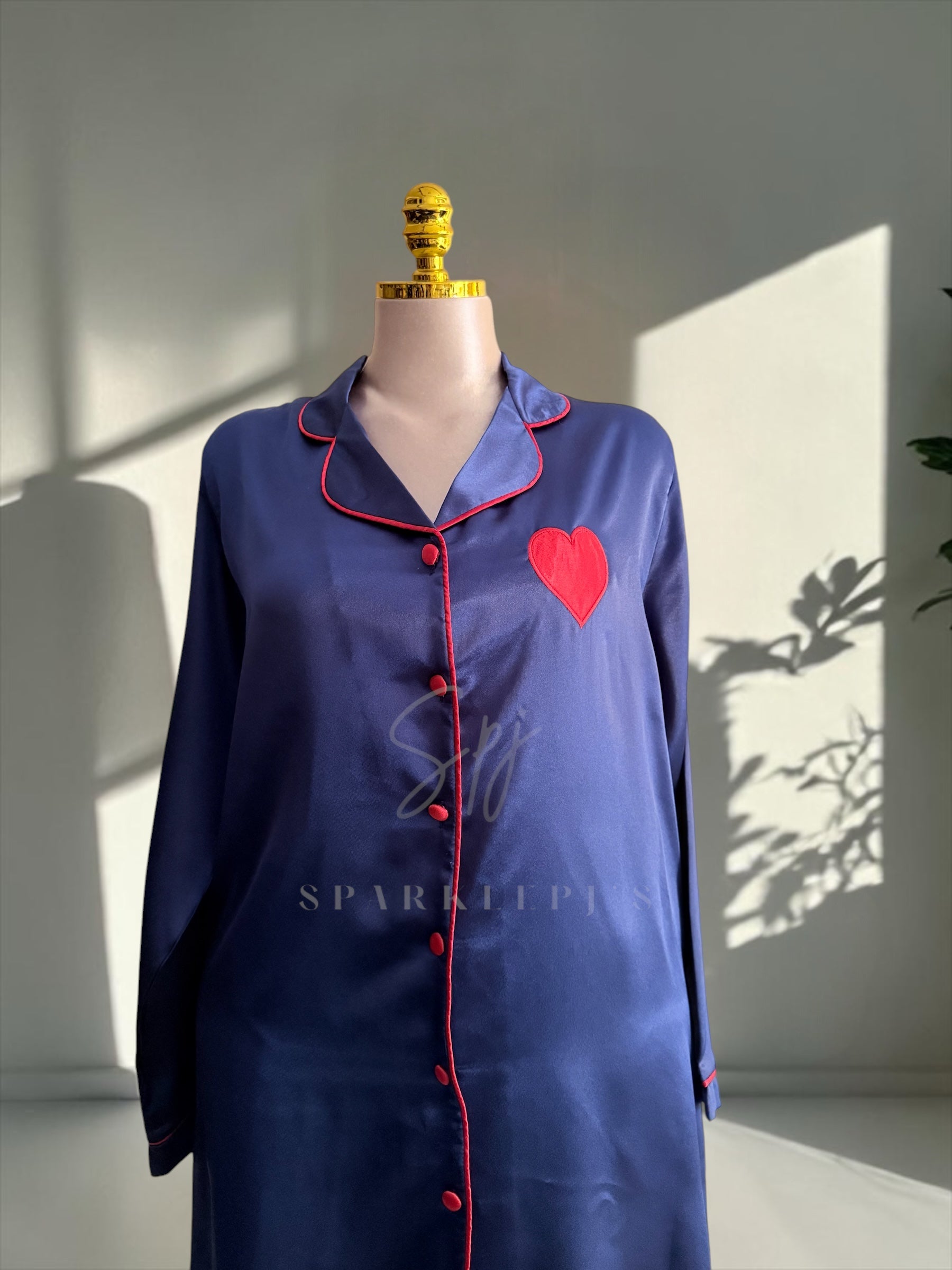 Sweet Heart Satin Nightdress