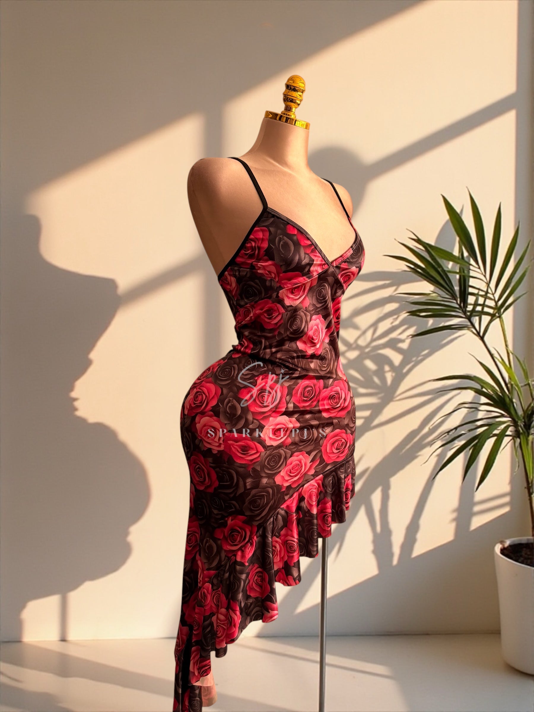 Midnight Rose Mini Dress