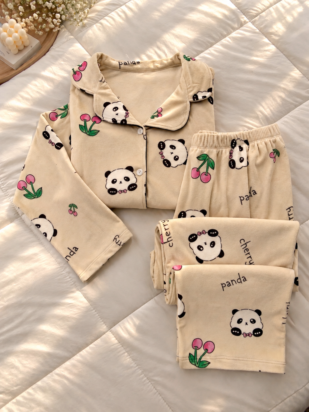 Panda Cherry Pajama Set