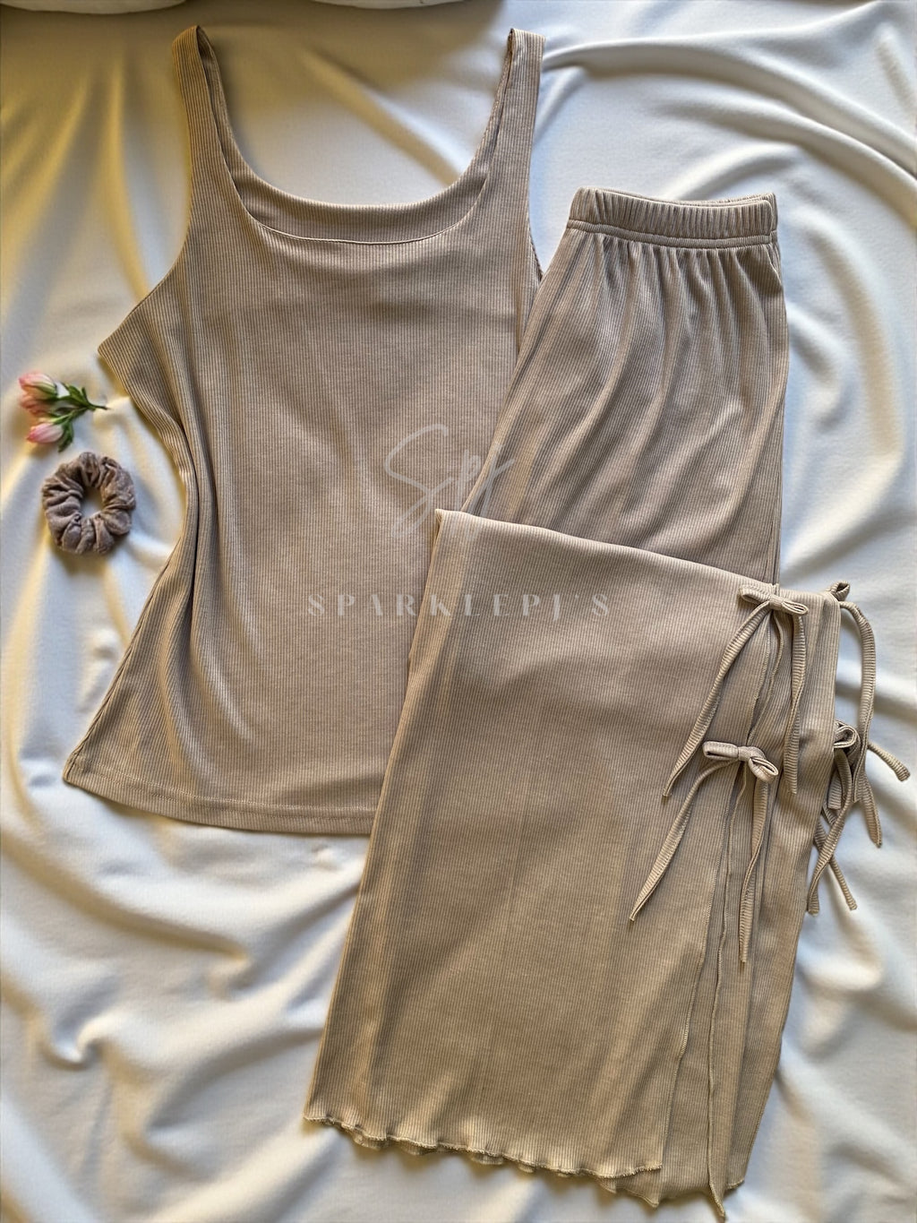 Ribbon Touch Pajama Set