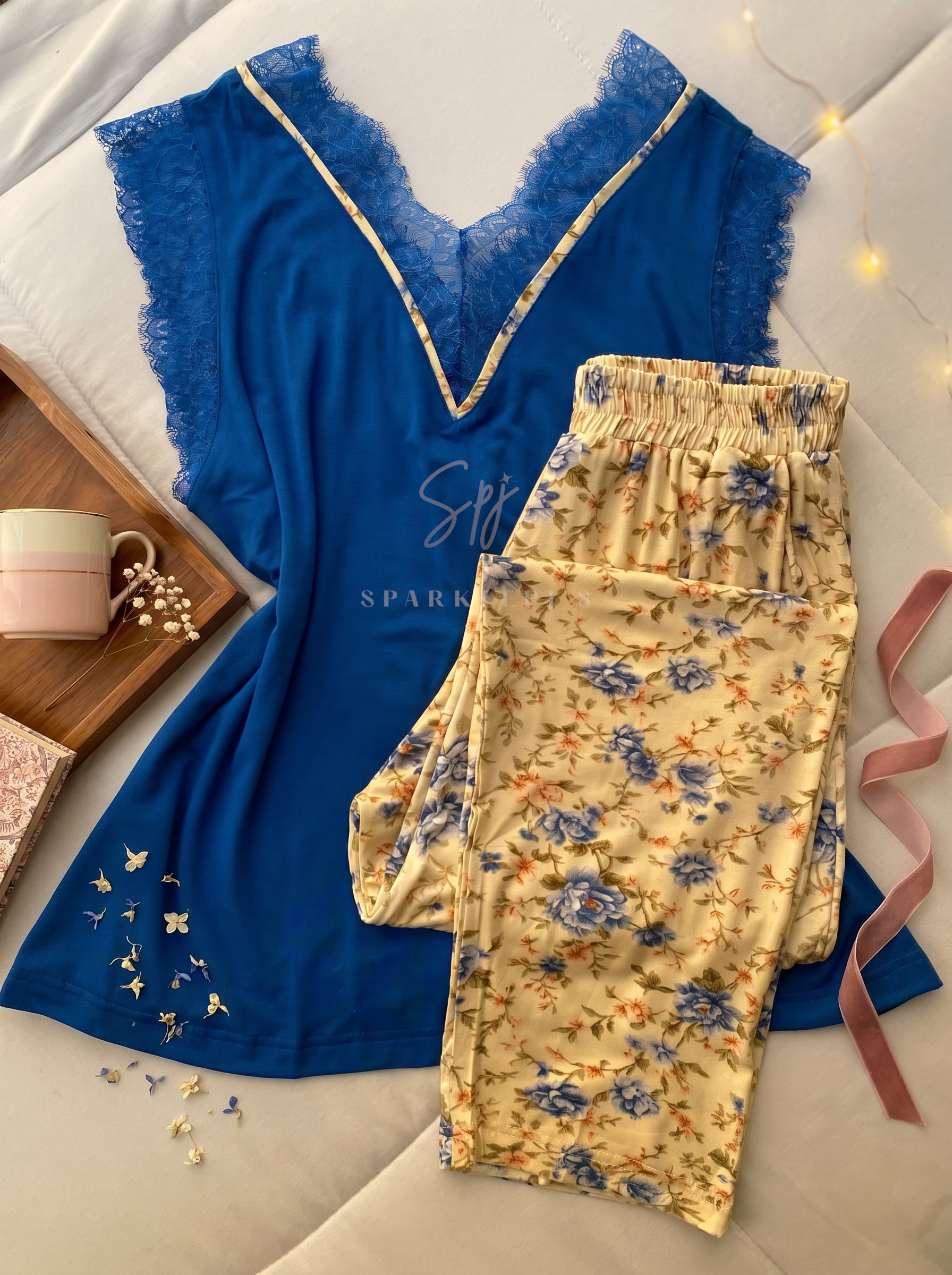 Lace Bloom Pajama Set