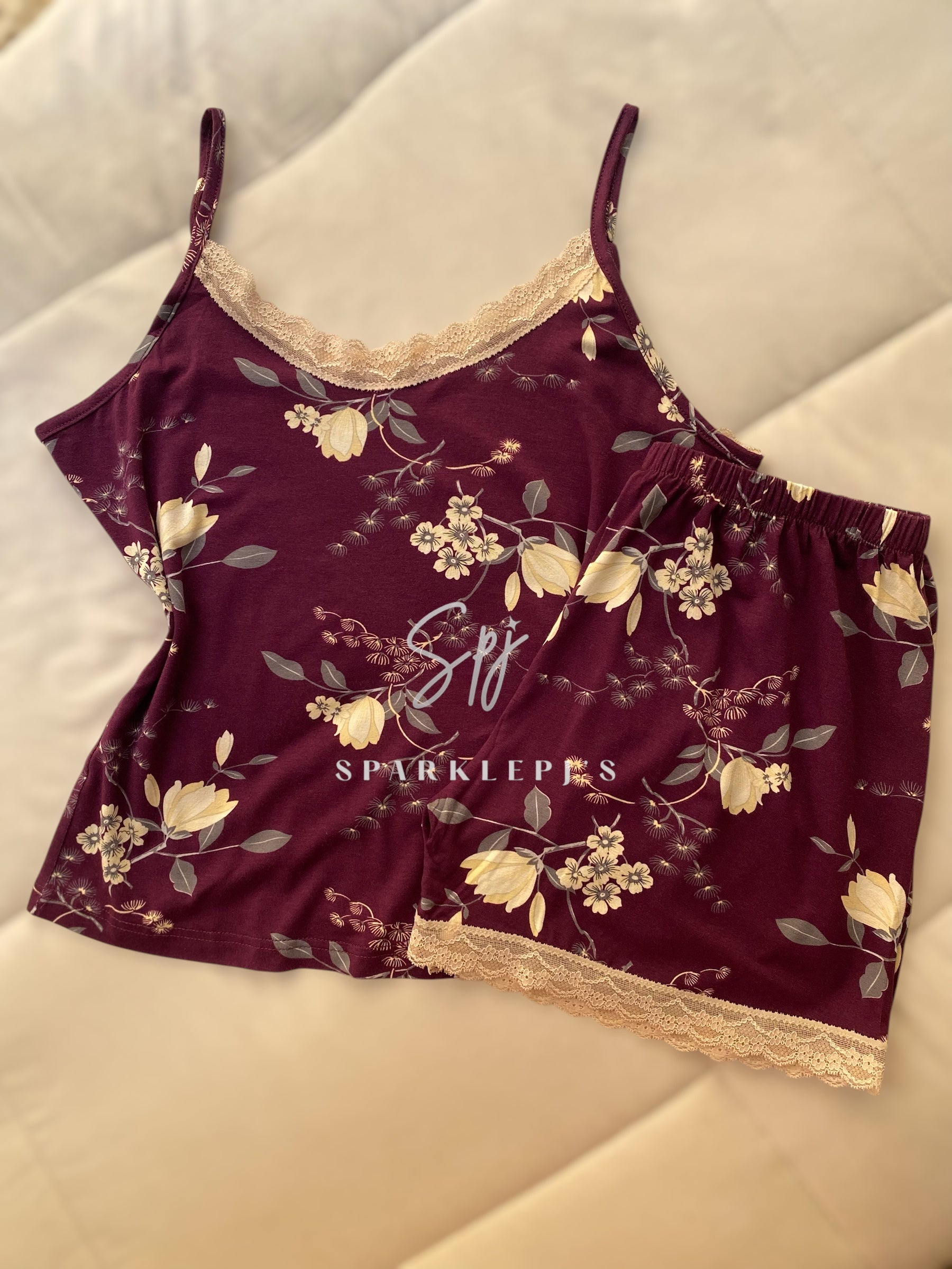 Plum Blossom Cami Short Set