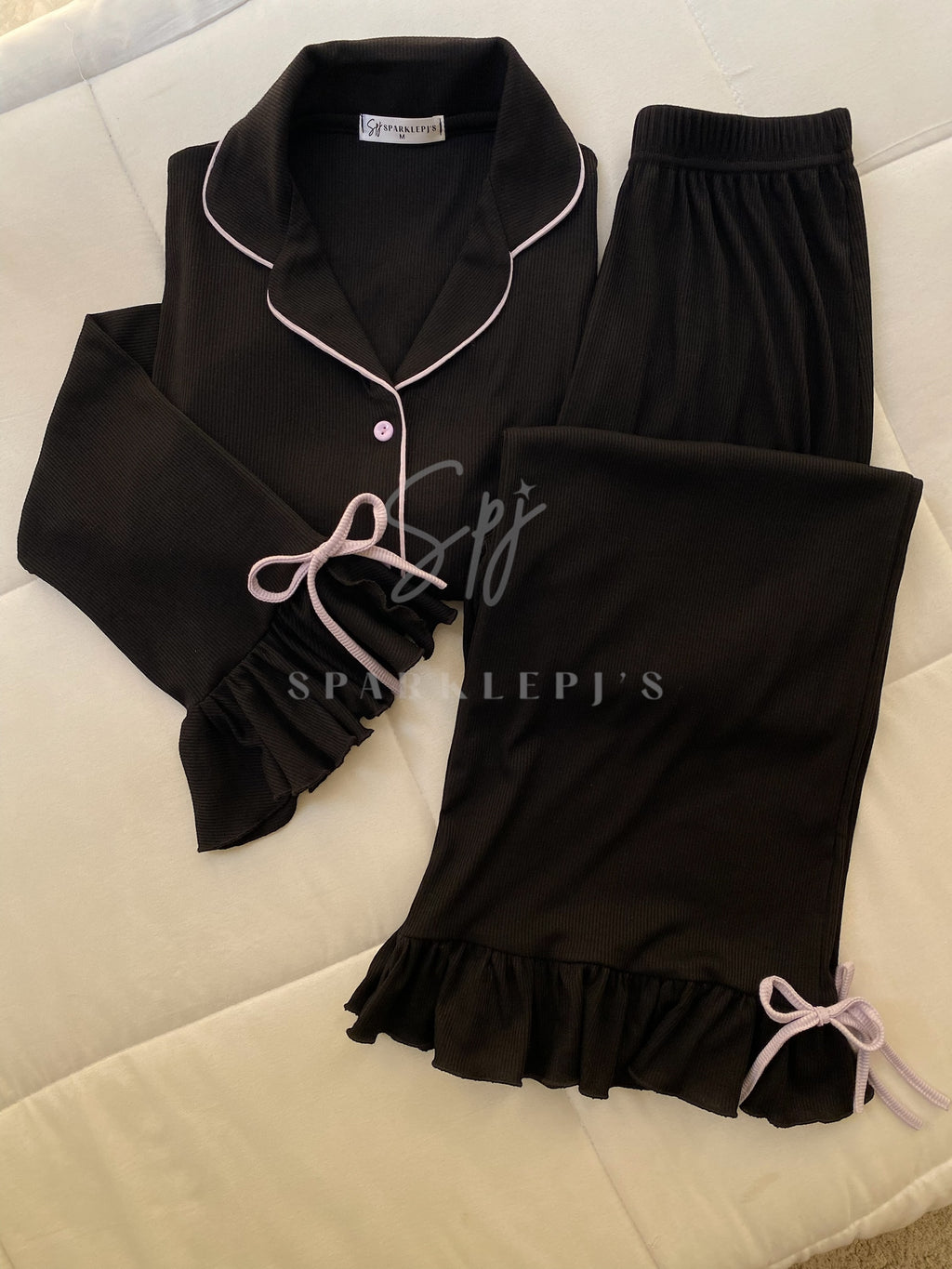 Ribbon Detail Pajama Set