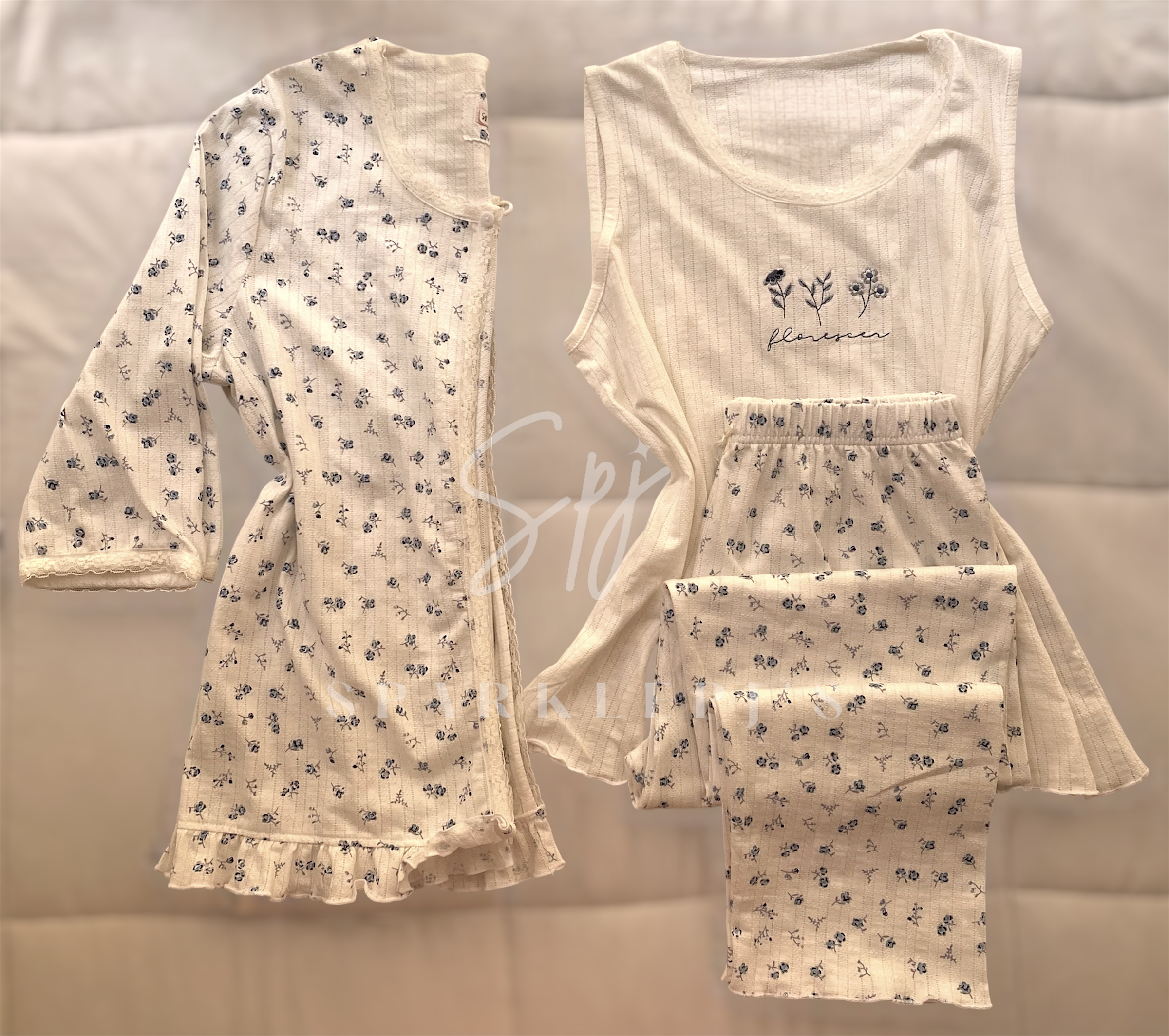Flourish Ribbed 3-Piece Lounge Set