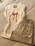 Ribbon Lounge Shorts Set
