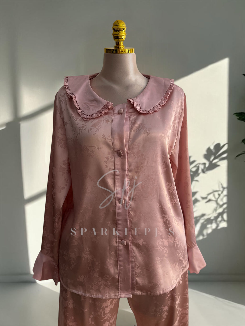 Classic Buttoned Satin Pajama