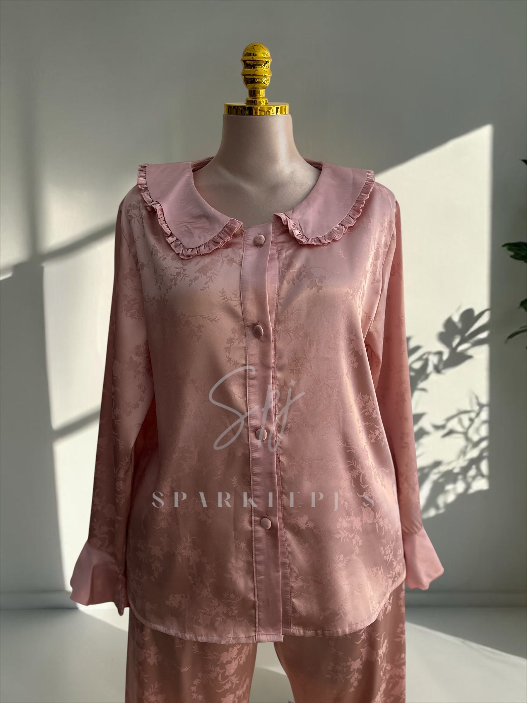 Classic Buttoned Satin Pajama