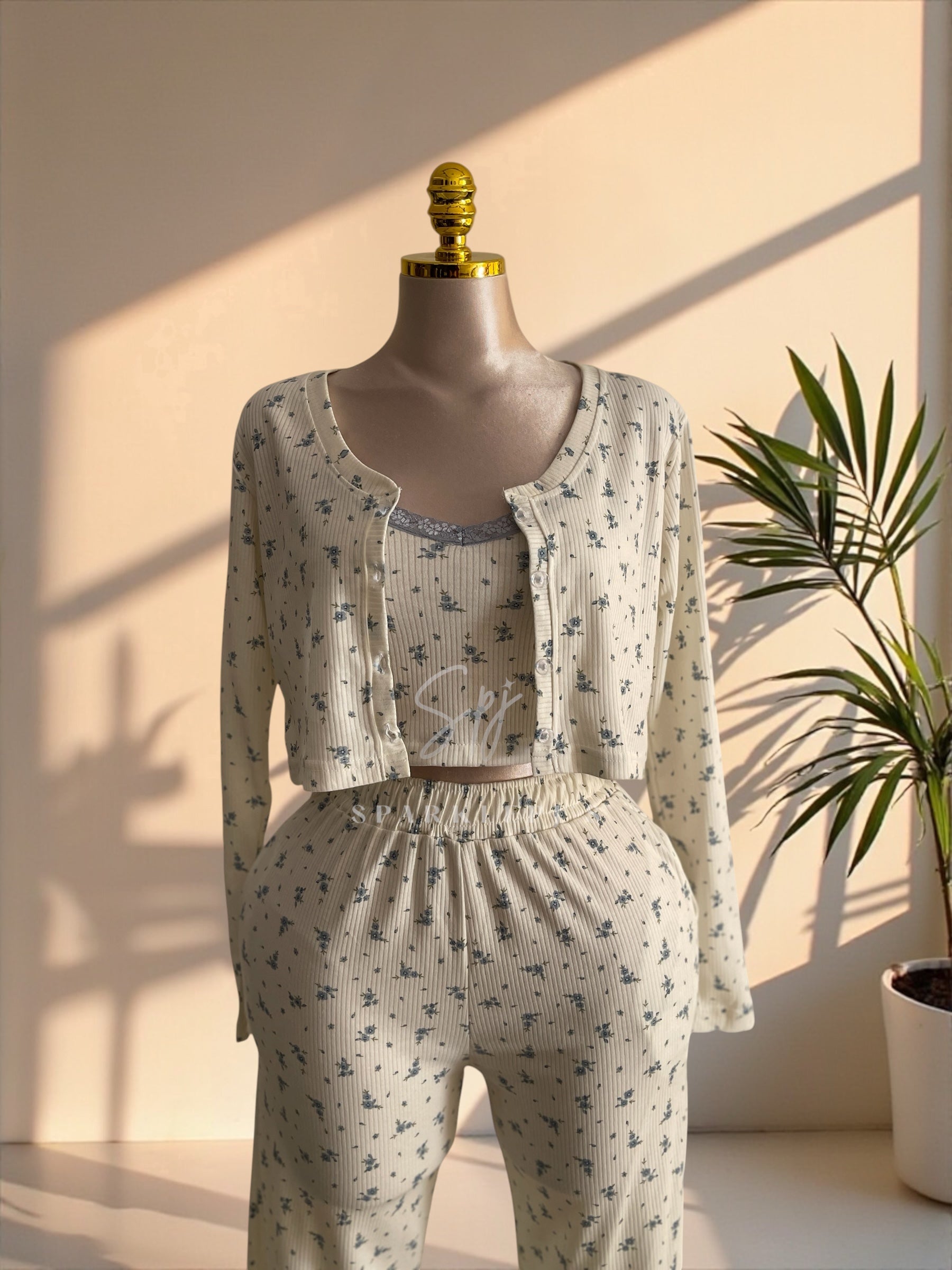 Cozy Bloom 3-Piece Pajama