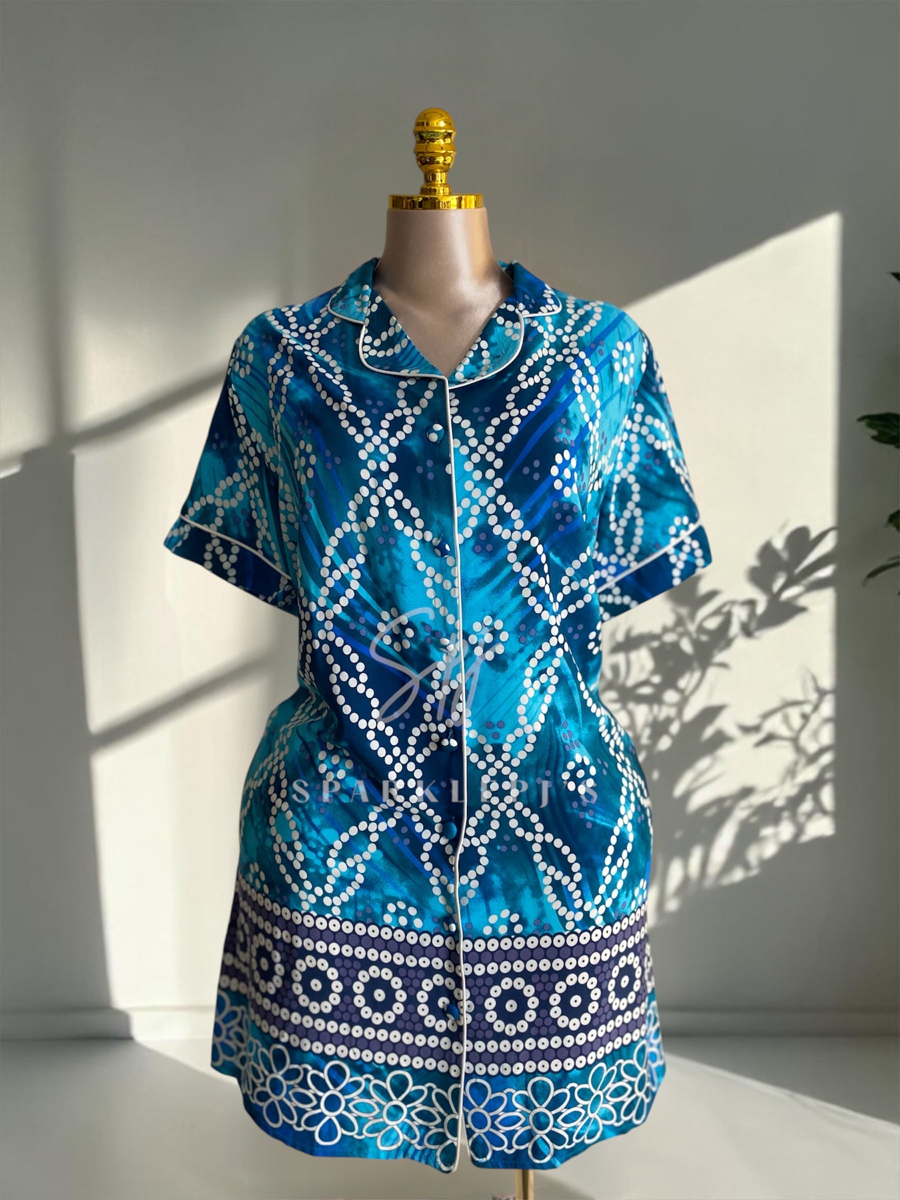 Ocean Breeze Button Nightshirt