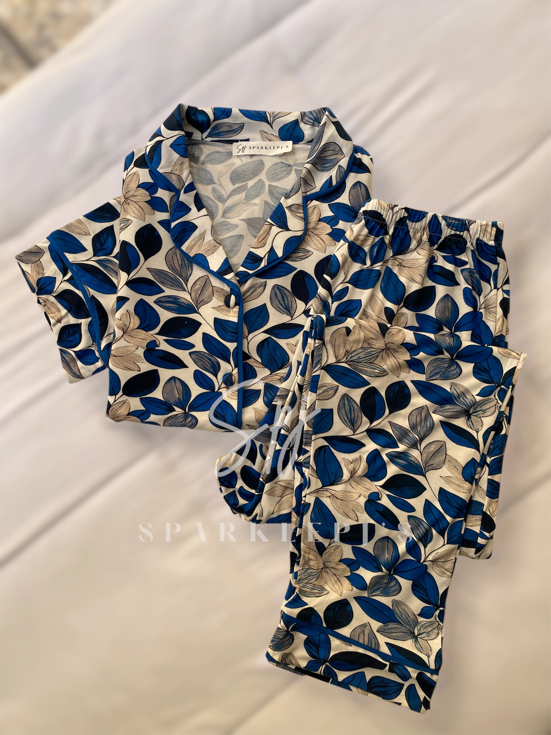 Bloom Buttoned Pajama Set