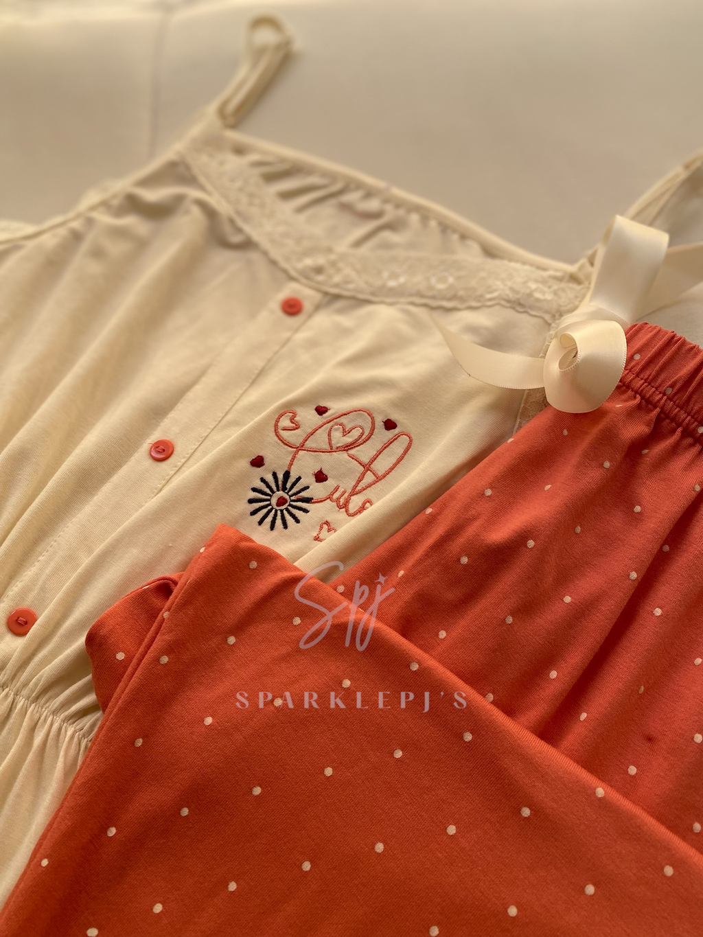Sweet Love Lace Bermuda Pajama Set