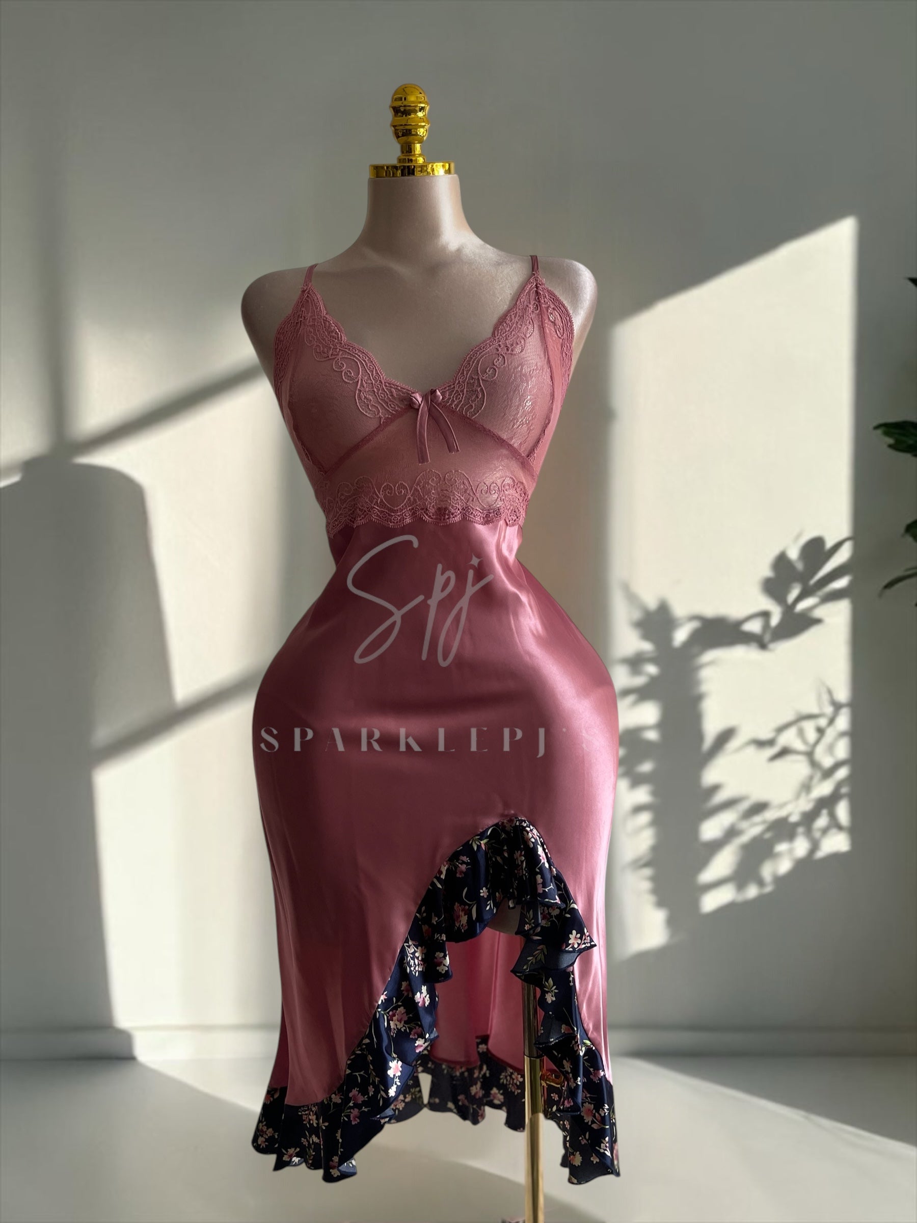 Cherry Blossom Satin Set