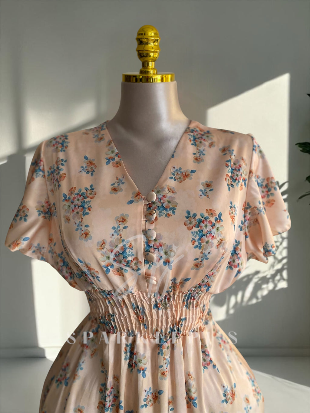 Floral Summer Dress (Satin)