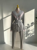 Elegant Lace 3-Piece Pajama Set