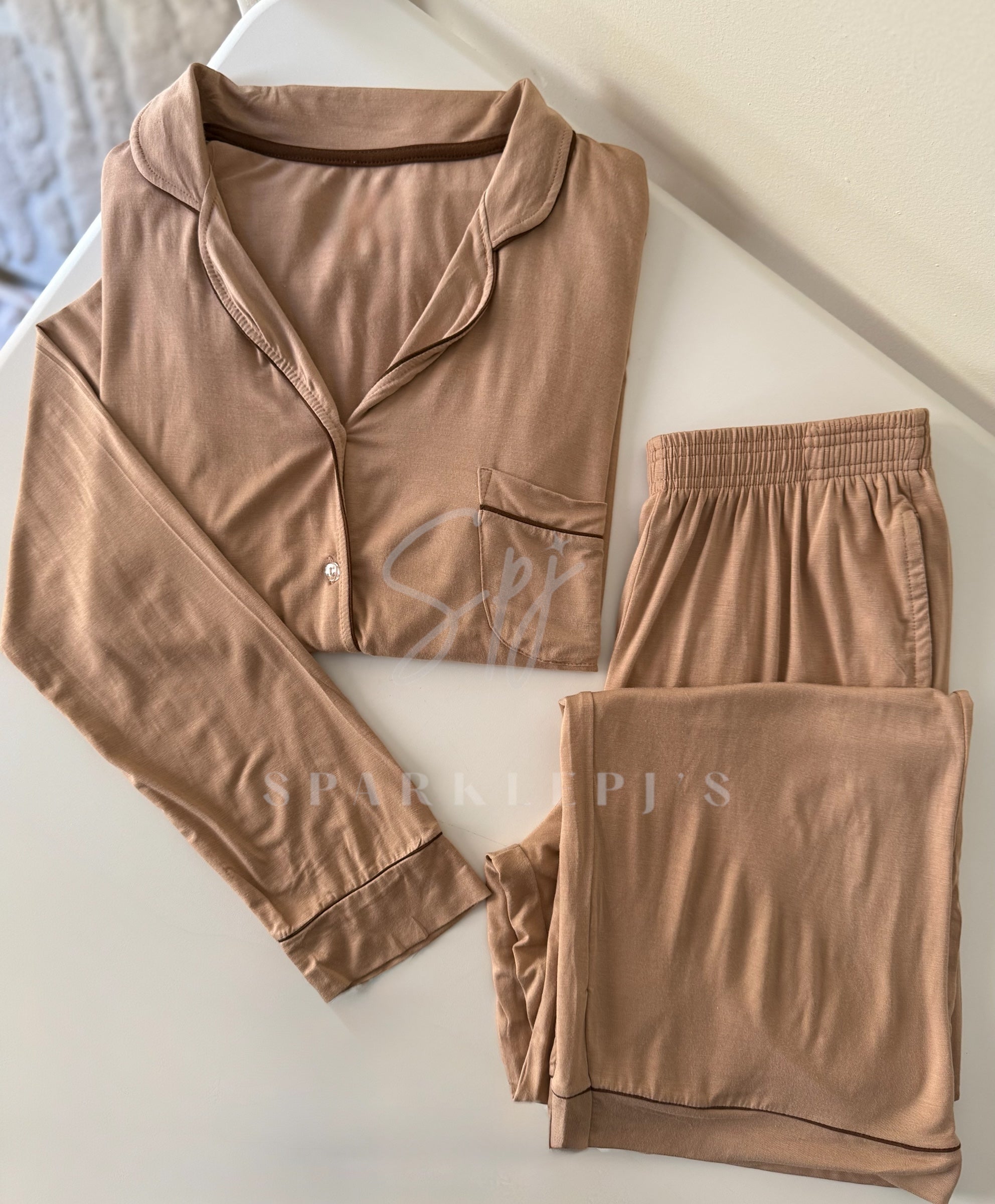 Classic Button Pajama Set (Long-Sleeve)