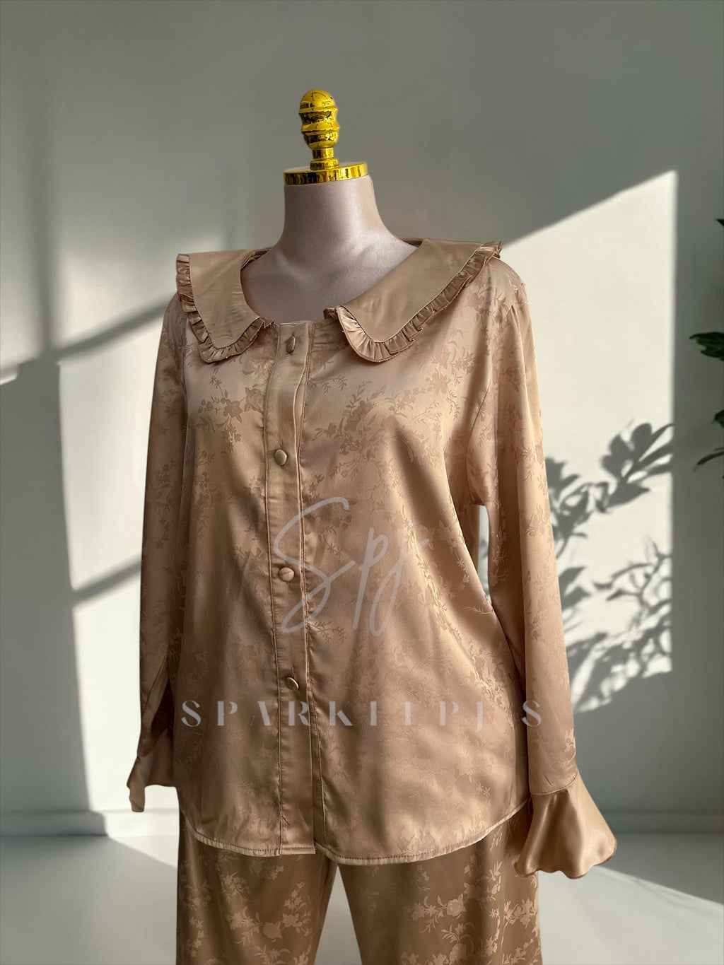 Classic Buttoned Satin Pajama