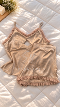 Mila Ruffle Satin Set