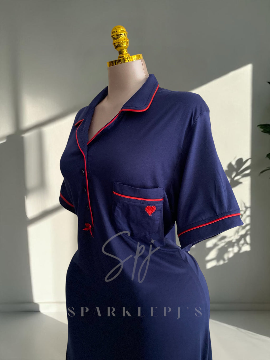 Classic Button Long Nightdress