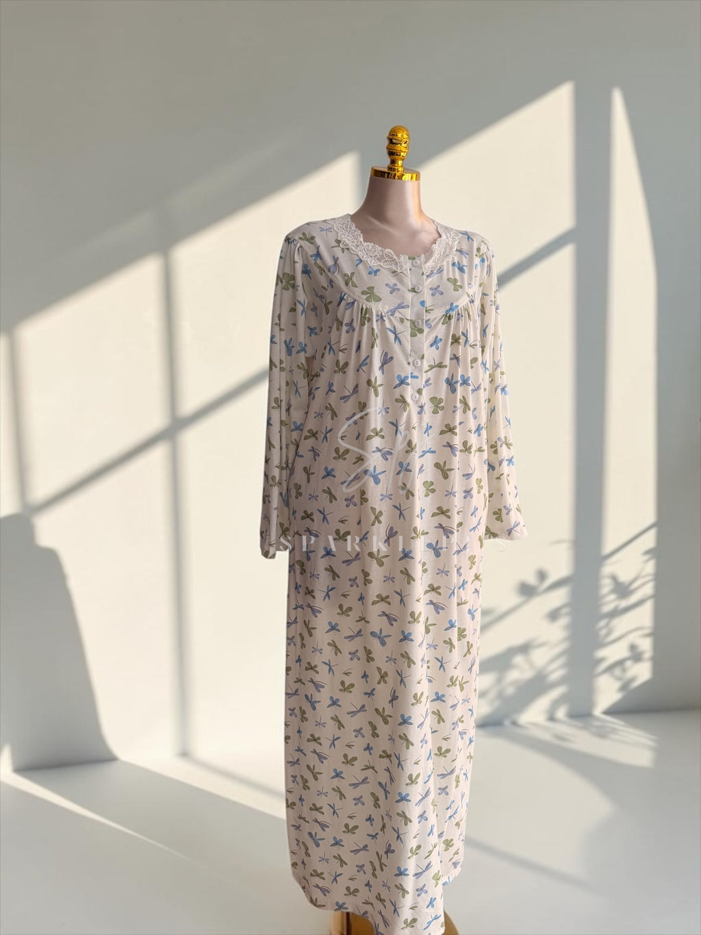 Soft Dragonfly Long Nightdress